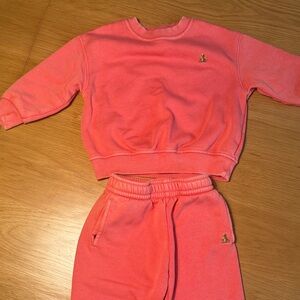 GAP Kids Coral Sweatshirt and Joggers Set
